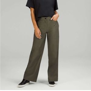 lululemon city sleek 5 pocket high-rise wide leg pant - carob brown - size 28